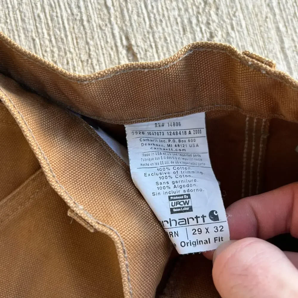 Carhartt brown double knee work wear carpenter pants - Picture 7 of 8